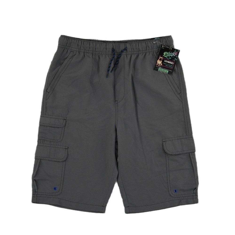 New Plugg‎ Hybrid Cargo Shorts Boys XL 18-20 Dusty Grey Quick Dry